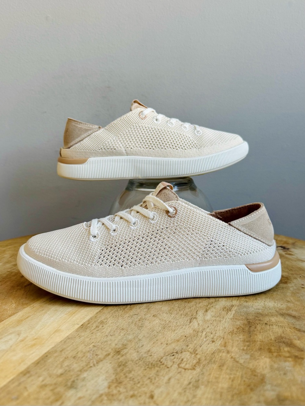 REEF Neptune SWELLsole Knit Lightweight Sneakers Vintage Cream Women's Size 7